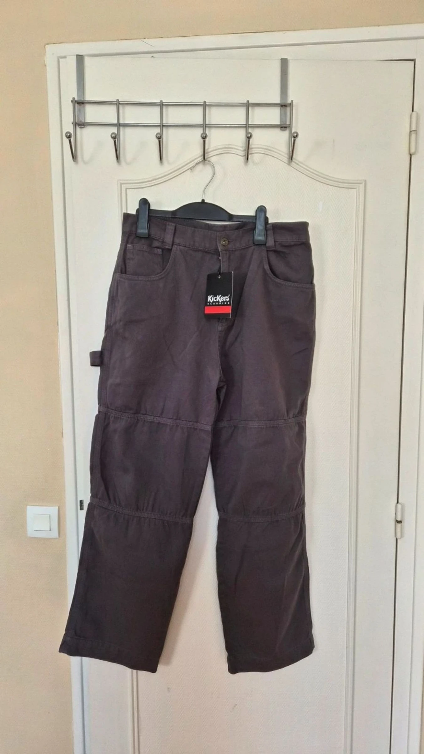 Pontalon cargo gris Kickers 100% coton, taille 40, neuf